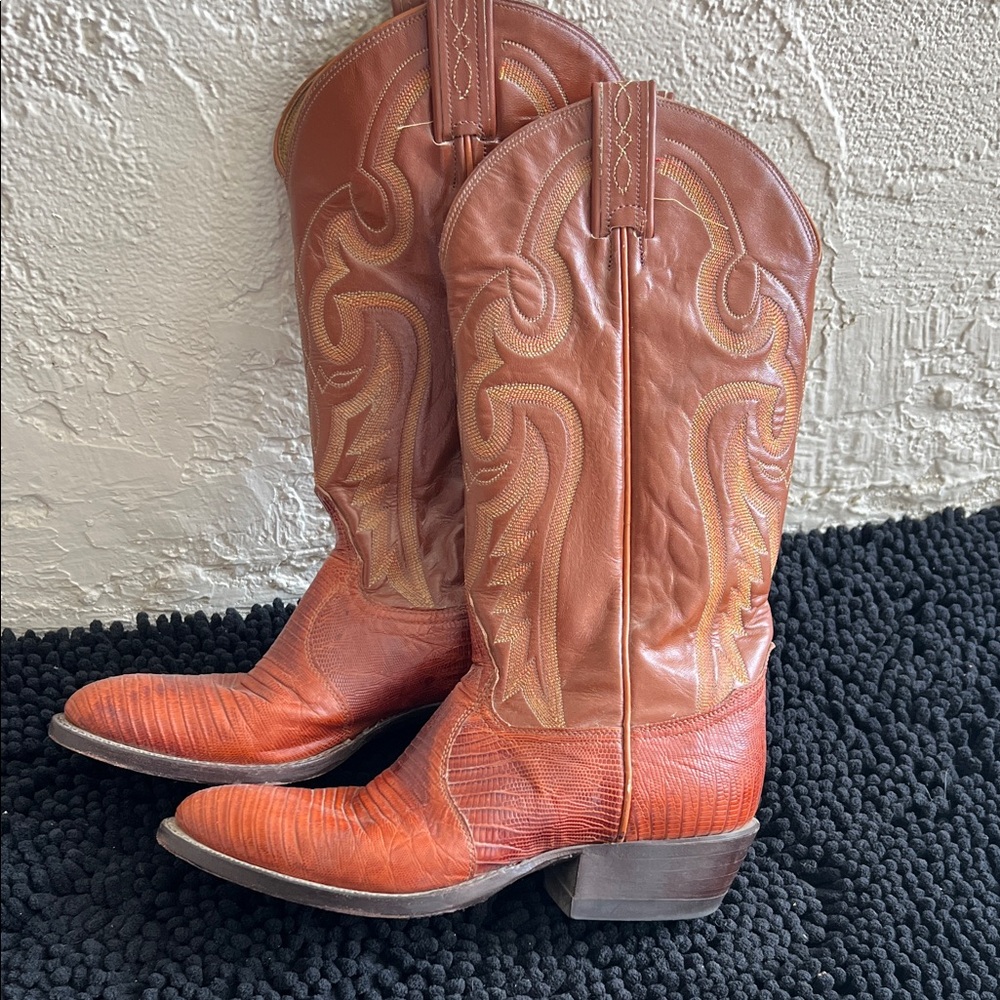 Tony Lama 8540 Vintage Leather Cowboy Boots
